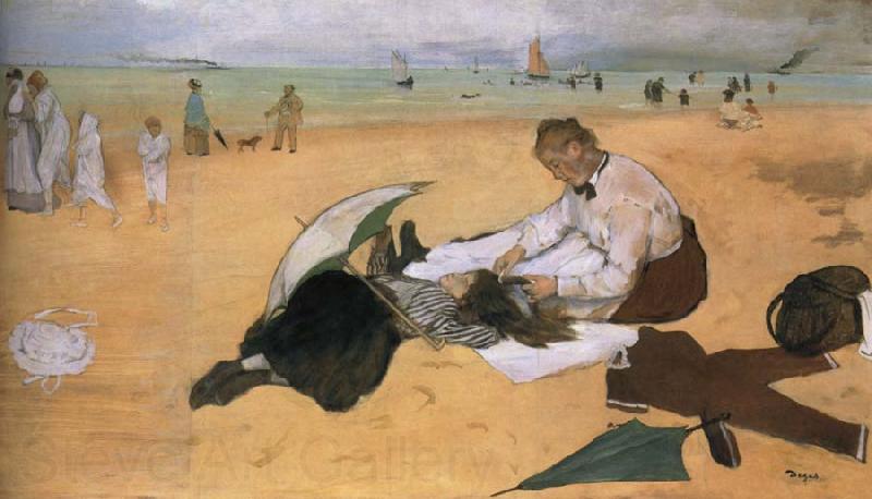 Edouard Manet On the beach,Boulogne-sur-Mer Germany oil painting art